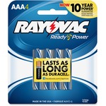 Rayovac 824-4f Mercury Free Alkaline Batteries, Aaa 4 Pk