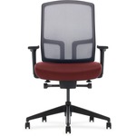 United Chair Management Mesh Back Chair, Black, Height&width Adj Arms