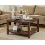 Worksmart Mrg12sr1 Merge 30" Square Coffee Table In Solid Wood And Wood Veneers
