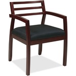 Worksmart Napa Mahogany Guest Chair With Wood Back