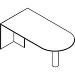 Lacasse D-shaped Work Table
