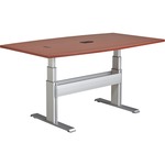 Ergonomic 42" X 72" Conference Table With Support Channel - Boat Shape