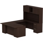 Bush Business Furniture 72w X 36d U-station With 2drawer And 3 Drawer Pedestals And Hutch