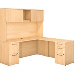 Bbf 300 Series 72w X 22d Desk With 48w Return, Hutch And Storage