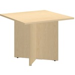 Bush Business Furniture 36 Square Conference Table With Wood Base Natural Maple
