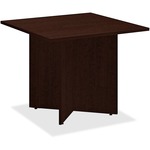 Bush Business Furniture 36 Square Conference Table With Wood Base Mocha Cherry