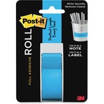 Post-it® Full Adhesive Roll, 1 ". X 400 ", Mediterranean Blue
