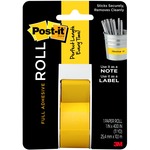 Post-it® Super Sticky Full Adhesive Roll, 1 " X 400 ", Yellow
