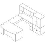Osp Furniture U-shape W/hutch + File Storage 107"x112"