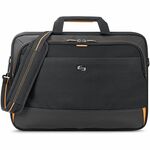 Solo Urban Carrying Case (briefcase) For 17.3" Notebook, Ultrabook, Ipad, Tablet, Digital Text Reader, Charger, Accessories - Black, Gold
