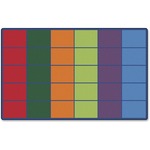 Carpets For Kids Color Rows 30-space Seating Rug