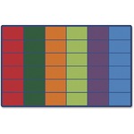 Carpets For Kids Color Rows 36-space Seating Rug