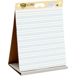 Post-it® Tabletop Easel Pad, 20" X 23", White With Primary Lines