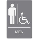 Headline U.s. Stamp & Sign Men/wheelchair Image Indoor Sign