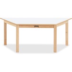 Jonti-craft Multi-purpose White Trapezoid Table