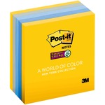 Post-it® Super Sticky Notes, 3" X 3" New York Color Collection
