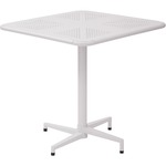 Worksmart Alb43211 30" Albany Metal Square White Base Folding Table