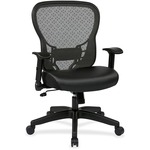 Space Seating Deluxe R2 Spacegrid Back Chair With Memory Foam Eco Leather Seat And 4-way Arms