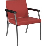 Worksmart Guest Chair With Soft Pu Arms, Sturdy Titanium Metal Frame