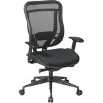 Space Seating Executive High Back Chair With Breathable Mesh Back And Black Mesh Seat