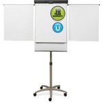 Quartet® Compass Mobile Presentation Easel, Magnetic Whiteboard/flipchart, 3