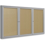 Ghent 3-door Enclosed Vinyl Bulletin Board