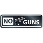 U.s. Stamp & Sign No Guns Window Sign