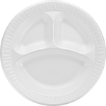 Dart 3-sect Disposable Foam Dinnerware Plate