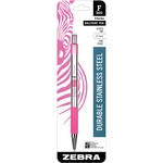 Zebra Pen Breast Cancer Awareness F-301 Lightweight Stainless Steel Ballpoint Pens