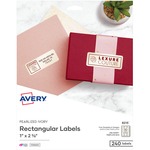 Avery Pearlized Address Labels 08215, 1" X 2-5/8", Pack Of 240 Labels