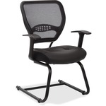 Space Seating Professional Air Grid Back Visitors Chair With Eco Leather Seat