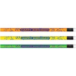 Moon Products Neon Happy Birthday Design Pencils