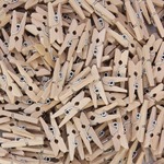 Chenillekraft Woodcrafts Natural Mini Clothespins