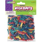 Chenillekraft Woodcrafts Bright Mini Clothespins