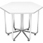 Ofm Hex Series Table With Chrome Frame