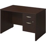Bush Business Furniture Series C Elite 48w X 30d Desk Shell With 3/4 Pedestal In Mocha Cherry