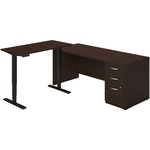 Bush Business Furniture Series C Elite 72w L Desk With Height Adjustable Standing Return