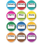 Ashley Dotted Border Months Die-cut Magnets