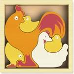 Beginagain Toys Chicken Family Puzzle