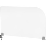 Frasch 29x17 Frosted Acrylic Side Desk Divider With Clamp And Foot