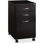 Hirsh Black 3-drawer Mobile Pedestal File