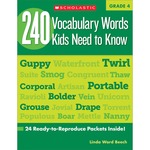 Scholastic Res. Grade 4 Vocabulary 240 Words Book Education Printed Book By Linda Ward Beech - English