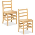 Ecr4kids 18" 3 Rung Ladderback Chair - Assembled