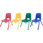 Ecr4kids 12" Stack Chair With Matching Legs, 6 Piece - As