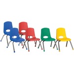 Ecr4kids 12" Stack Chair With Chrome Legs, 6 Piece - As