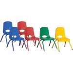 Ecr4kids 12" Stack Chair With Matching Legs, 6 Piece - Asg
