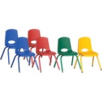 Ecr4kids 14" Stack Chair With Matching Legs, 6 Piece - Asg