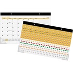 At-a-glance Emoji Design Compact Monthly Desk Pad