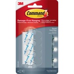 Command™ Clear Round Cord Clips With Clear Strips