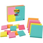 Post-it® Super Sticky Notes, Assorted Sizes, Miami Collection